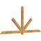 Ekena Millwork Kennewick Rough Sawn Timber Gable Bracket, Western Red Cedar, 96"W x 44"H x 2"D x 4"F, 11/12 Pitch GBW096X44X0204KEN00RWR - alternate 3